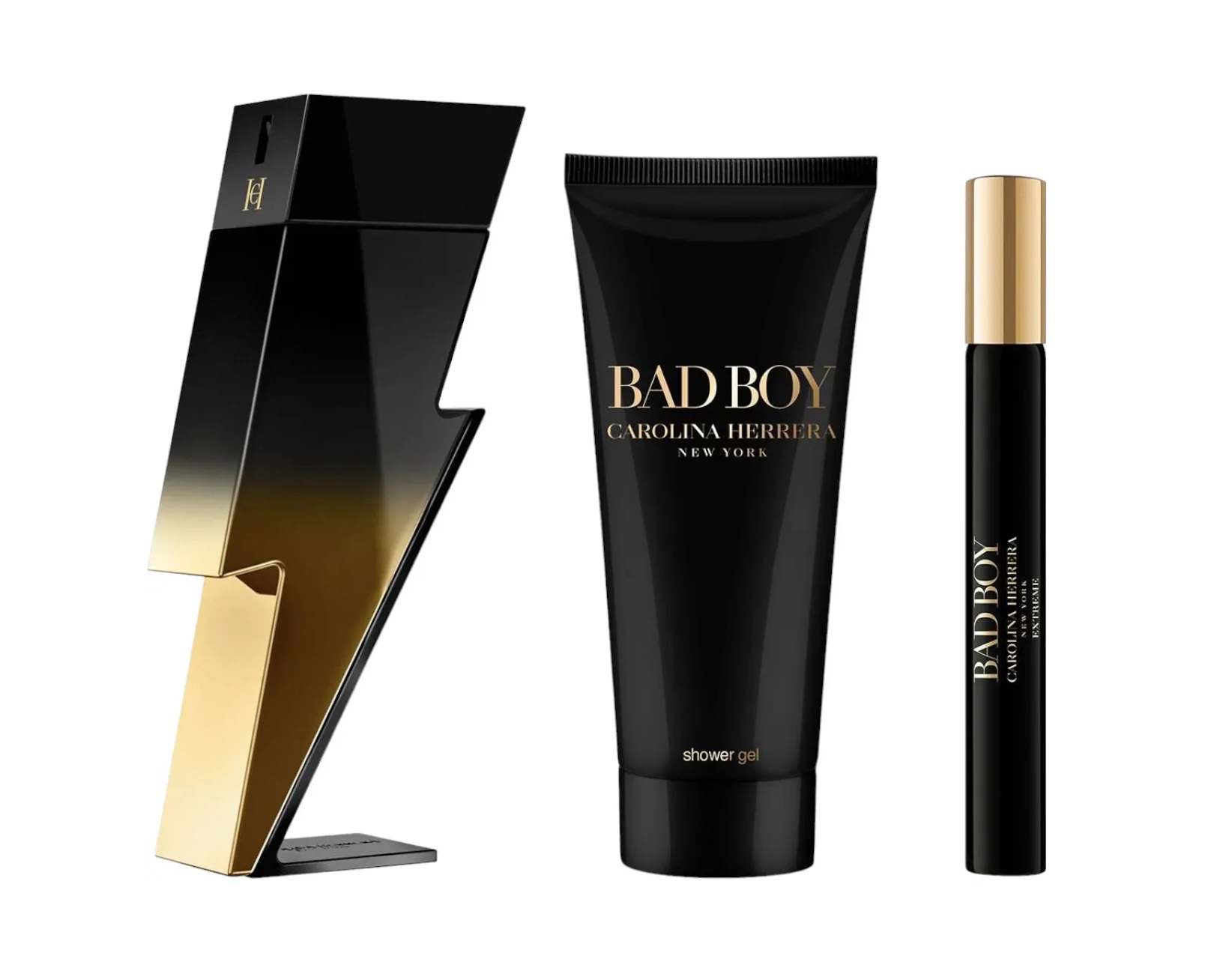 Carolina Herrera Bad Boy extreme edp 100 ml + Body Lotion 75 Ml + 10 Ml - Imagen 2